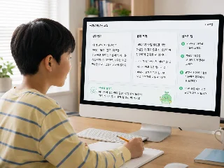 완성된 글 화면